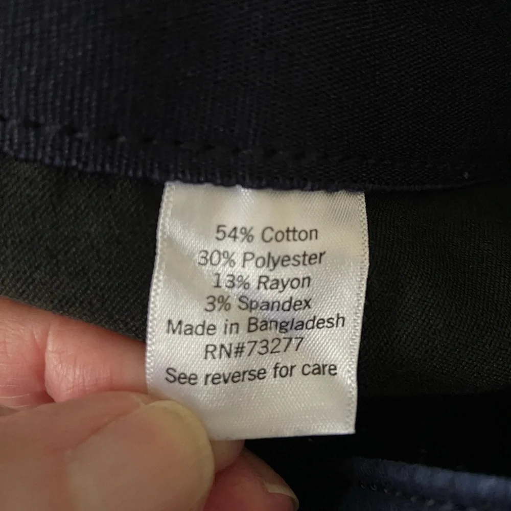 Croft & Barrow Utility Pants Tapered Leg Midrise Navy Stretch Waist Size 6 - Picture 5 of 13